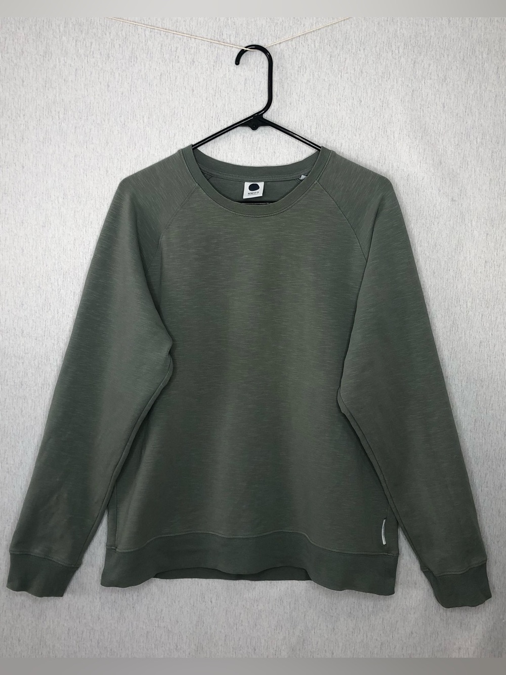NN07 Geoff 3383 Olive Green Crewneck Sweatshirt Size L Cotton Blend French Terry